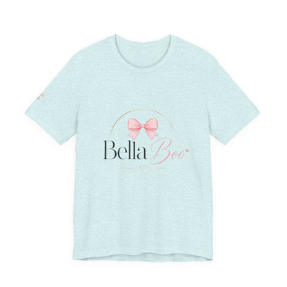 Bella Boo Tee — Pink Bow Baby Name Graphic T-Shirt