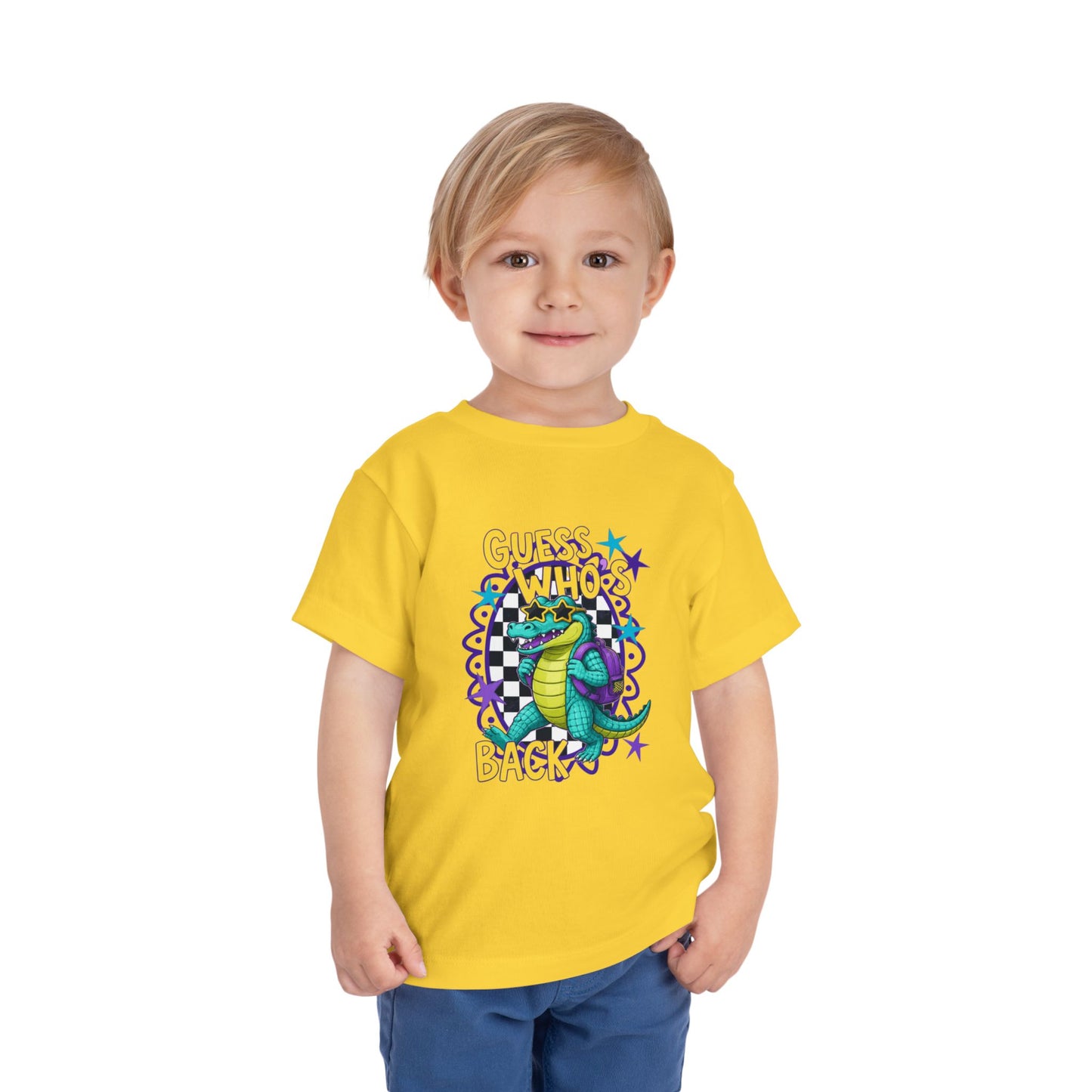 Toddler Tee — "Guess Who's Back" Alligator Cartoon Graphic