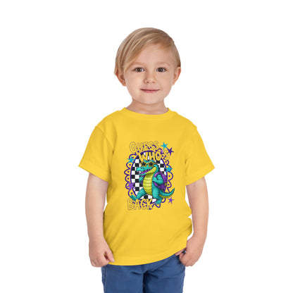Toddler Tee — "Guess Who's Back" Alligator Cartoon Graphic