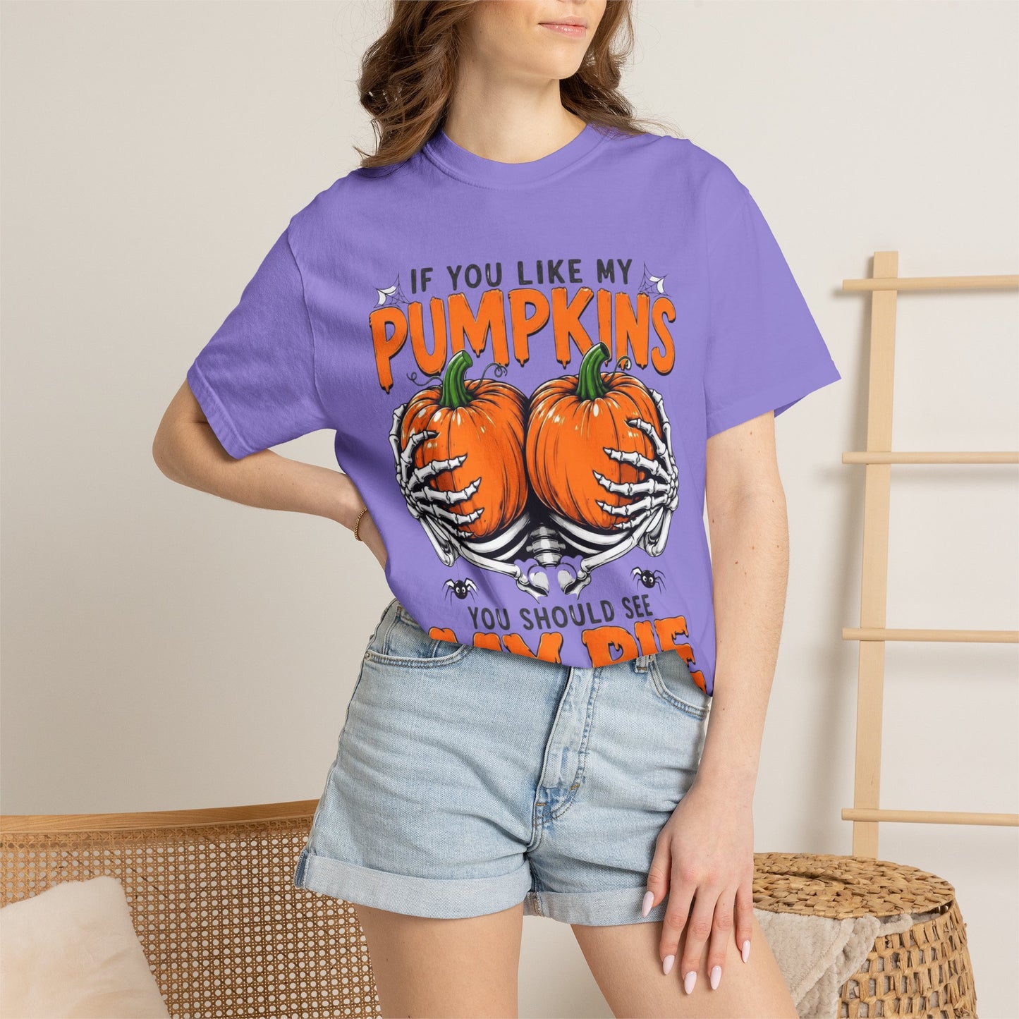 Pumpkin Pie Halloween T-Shirt — "If You Like My Pumpkins You Should See My Pie"