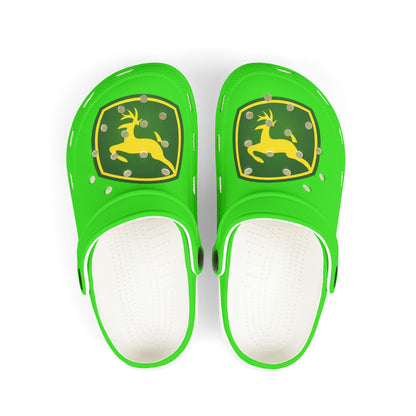 Kids John Deere Green EVA Foam Clogs — Lightweight Garden & Farm Slip-Ons