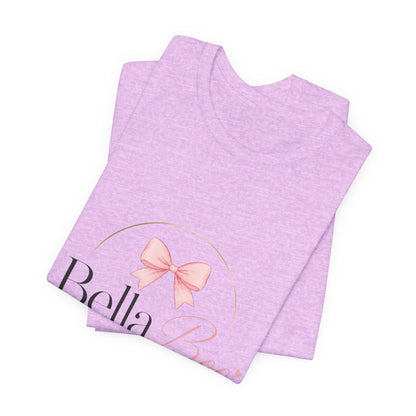 Bella Boo Tee — Pink Bow Baby Name Graphic T-Shirt