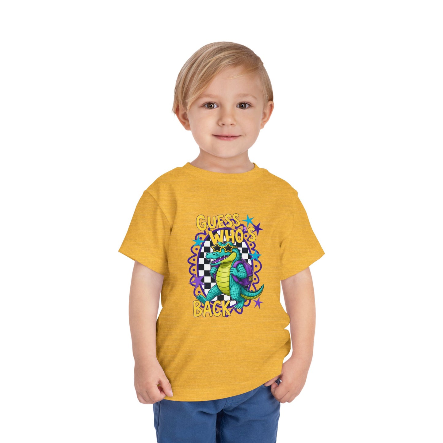 Toddler Tee — "Guess Who's Back" Alligator Cartoon Graphic