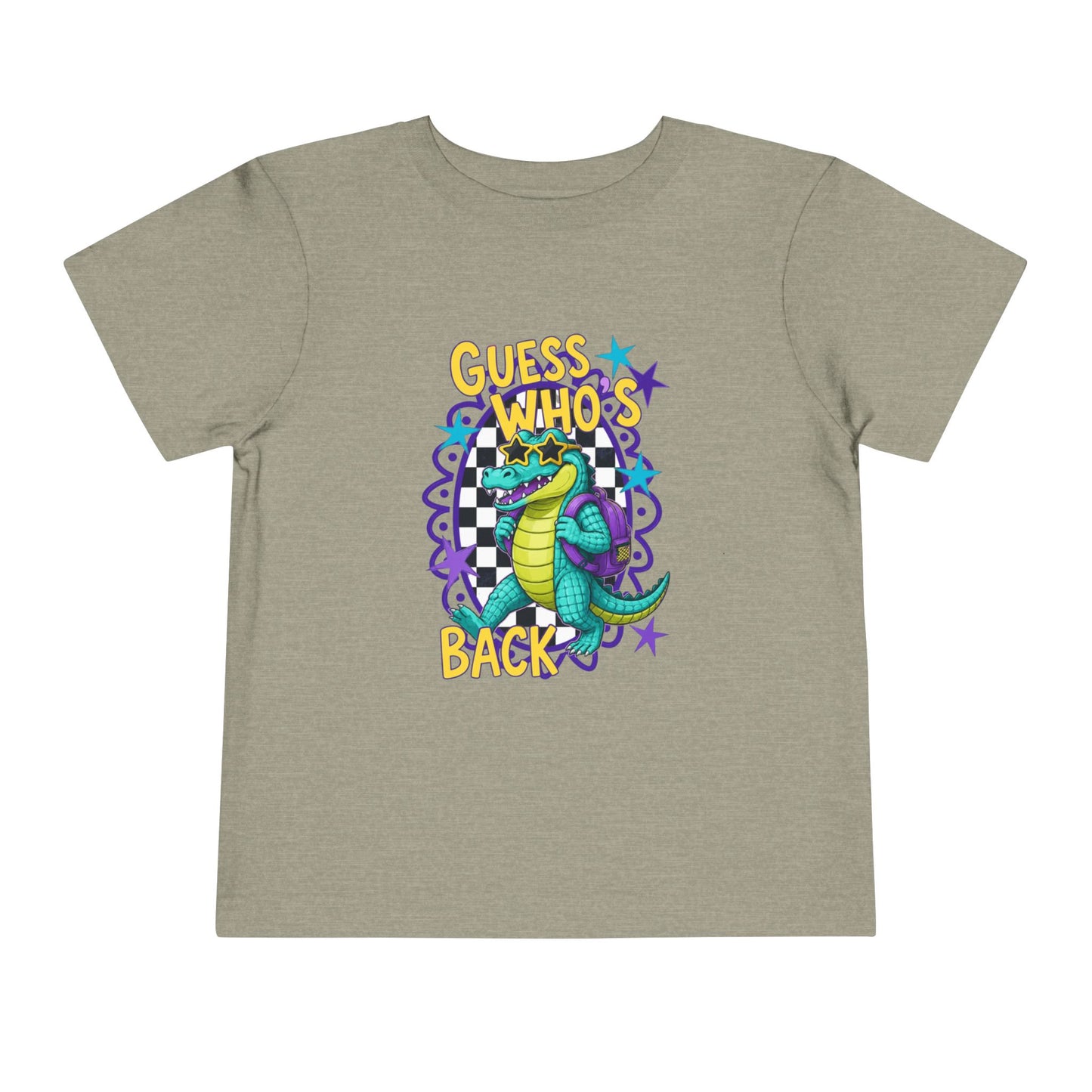 Toddler Tee — "Guess Who's Back" Alligator Cartoon Graphic