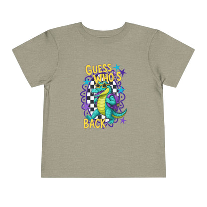 Toddler Tee — "Guess Who's Back" Alligator Cartoon Graphic