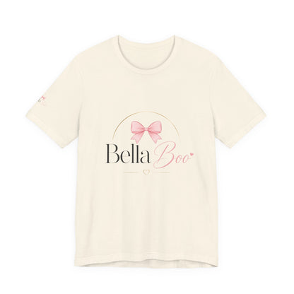 Bella Boo Tee — Pink Bow Baby Name Graphic T-Shirt