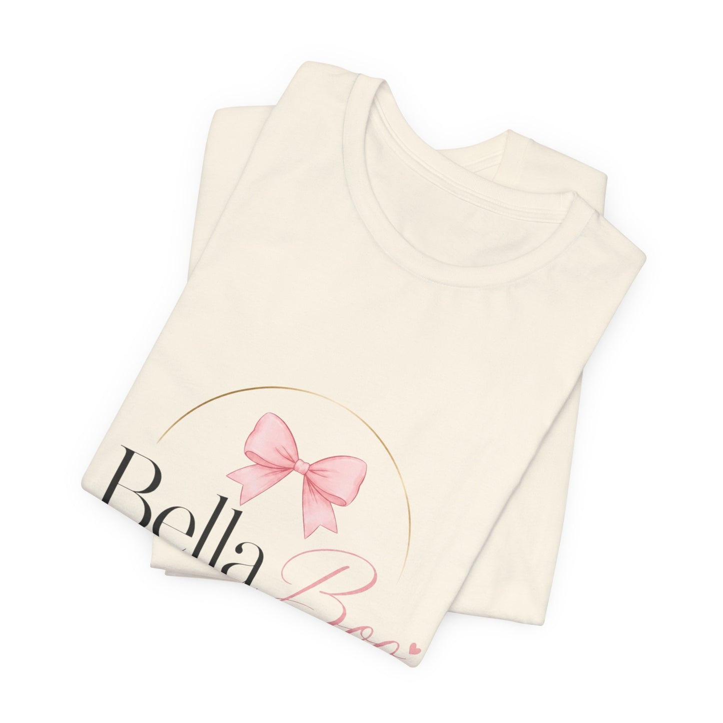 Bella Boo Tee — Pink Bow Baby Name Graphic T-Shirt