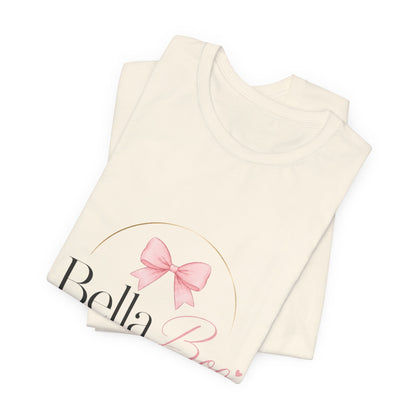 Bella Boo Tee — Pink Bow Baby Name Graphic T-Shirt