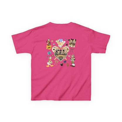 Kids T‑Shirt — Cute Bear & Bow Graphic Tee (Playful Animal Collage)