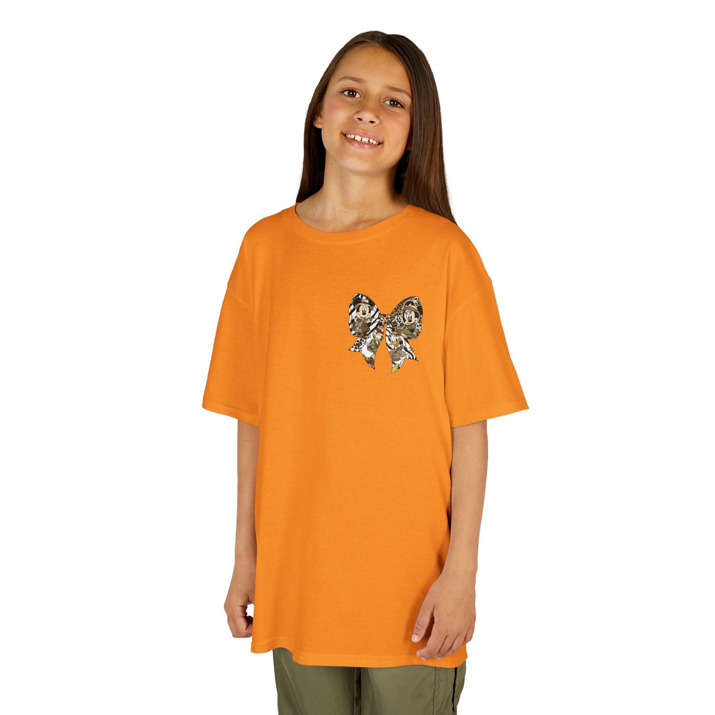 Kids T‑Shirt — Cute Bear & Bow Graphic Tee (Playful Animal Collage)