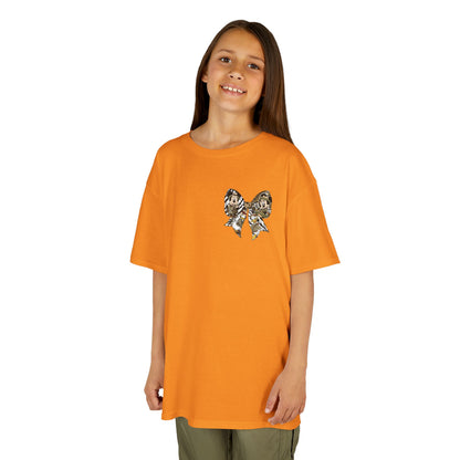 Kids T‑Shirt — Cute Bear & Bow Graphic Tee (Playful Animal Collage)