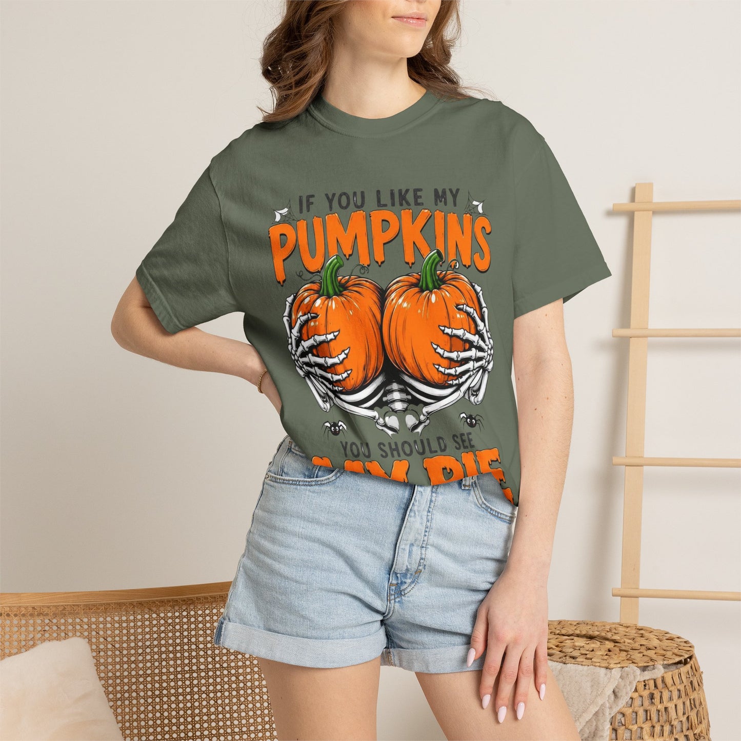 Pumpkin Pie Halloween T-Shirt — "If You Like My Pumpkins You Should See My Pie"