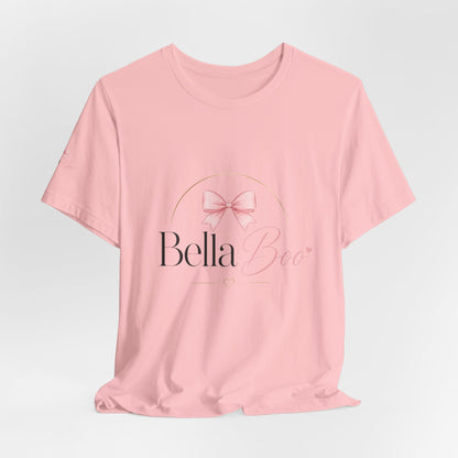 Bella Boo Tee — Pink Bow Baby Name Graphic T-Shirt