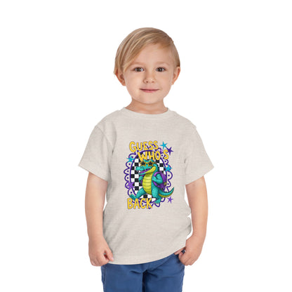 Toddler Tee — "Guess Who's Back" Alligator Cartoon Graphic