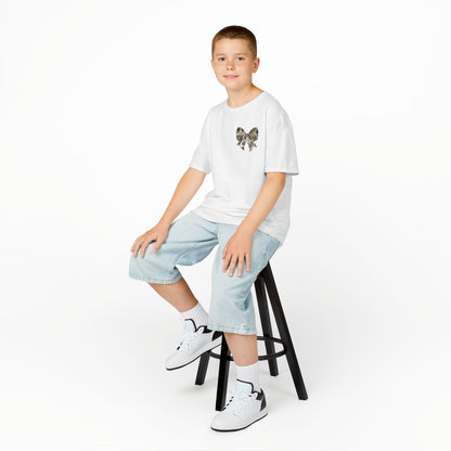 Kids T‑Shirt — Cute Bear & Bow Graphic Tee (Playful Animal Collage)