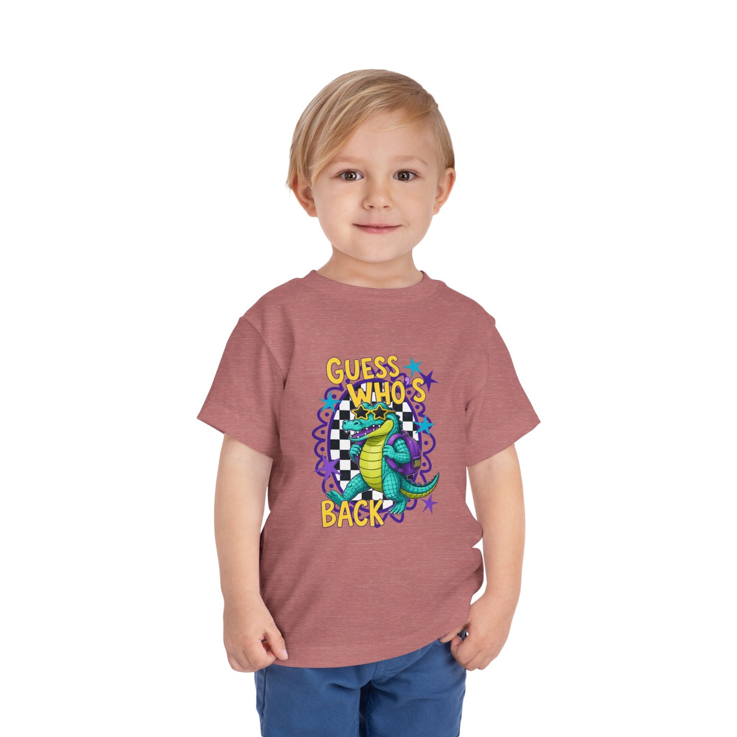 Toddler Tee — "Guess Who's Back" Alligator Cartoon Graphic