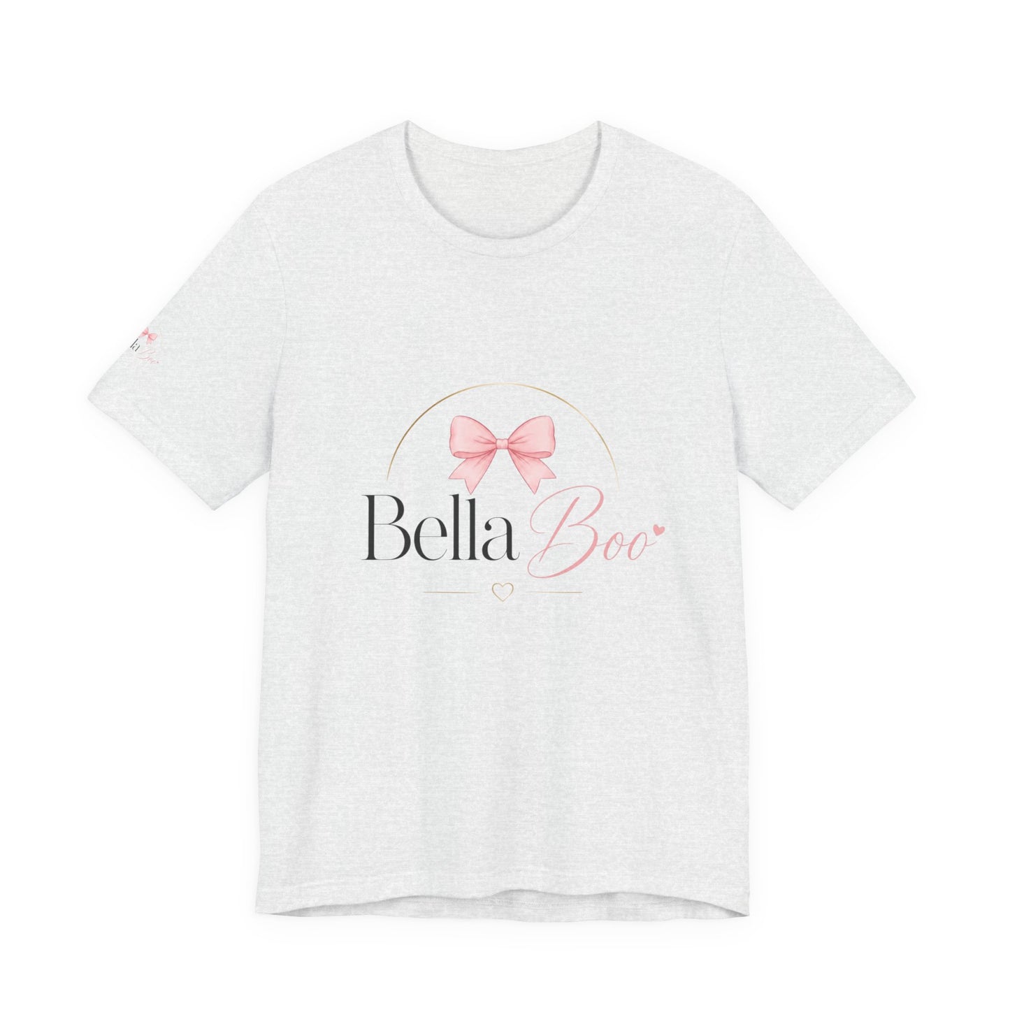 Bella Boo Tee — Pink Bow Baby Name Graphic T-Shirt