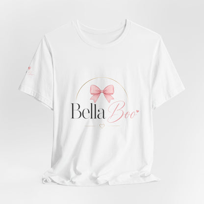Bella Boo Tee — Pink Bow Baby Name Graphic T-Shirt