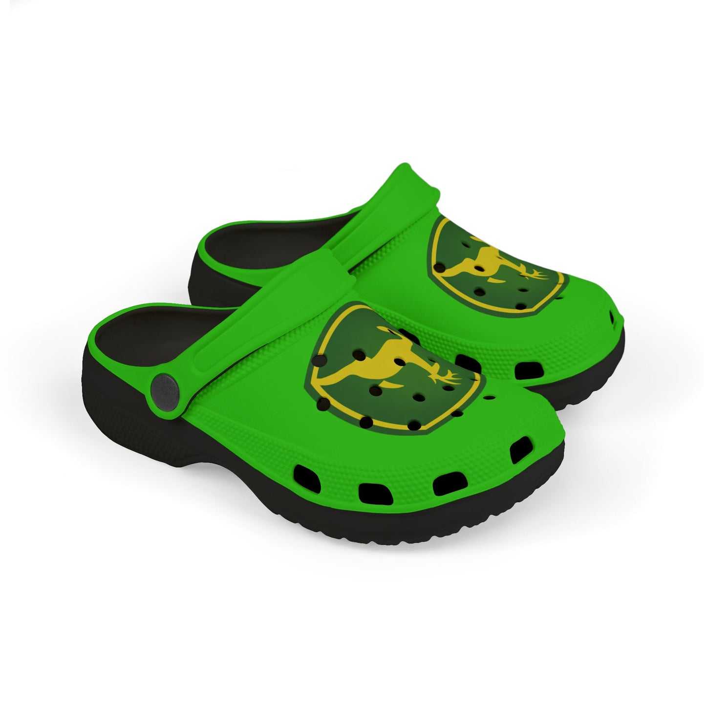 Kids John Deere Green EVA Foam Clogs — Lightweight Garden & Farm Slip-Ons