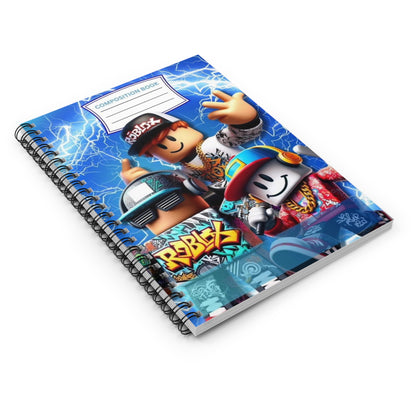 Roblox Characters Spiral Notebook — Lined Composition Book for Kids & Teens