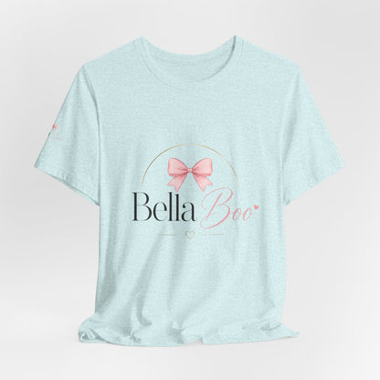 Bella Boo Tee — Pink Bow Baby Name Graphic T-Shirt