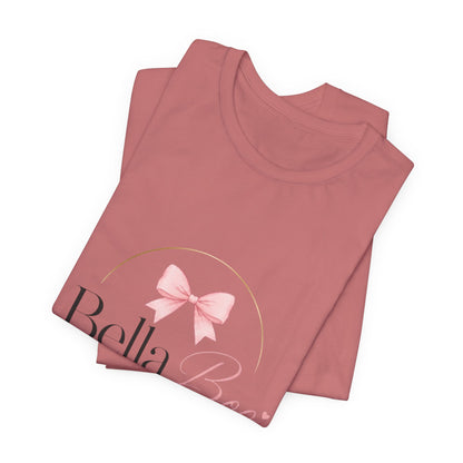 Bella Boo Tee — Pink Bow Baby Name Graphic T-Shirt