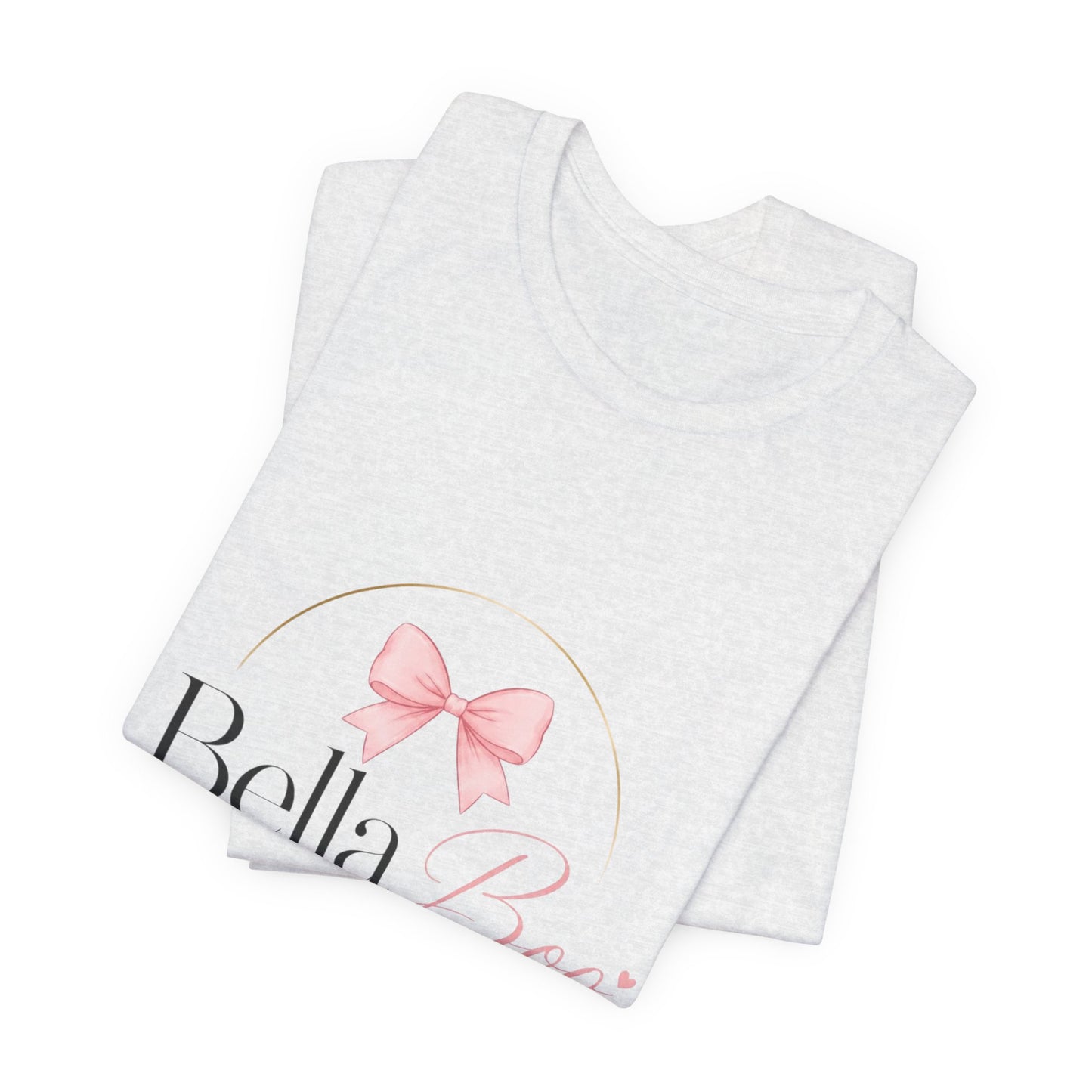 Bella Boo Tee — Pink Bow Baby Name Graphic T-Shirt
