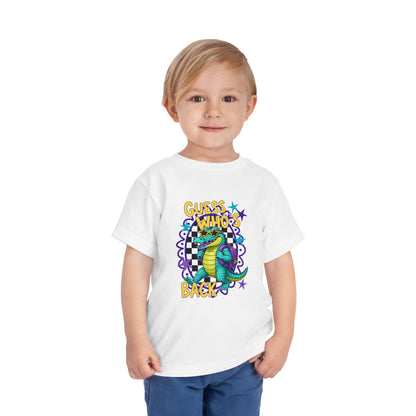 Toddler Tee — "Guess Who's Back" Alligator Cartoon Graphic