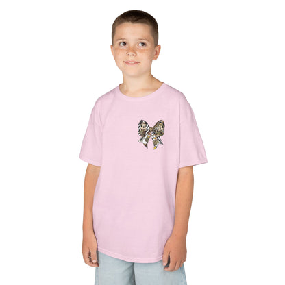Kids T‑Shirt — Cute Bear & Bow Graphic Tee (Playful Animal Collage)