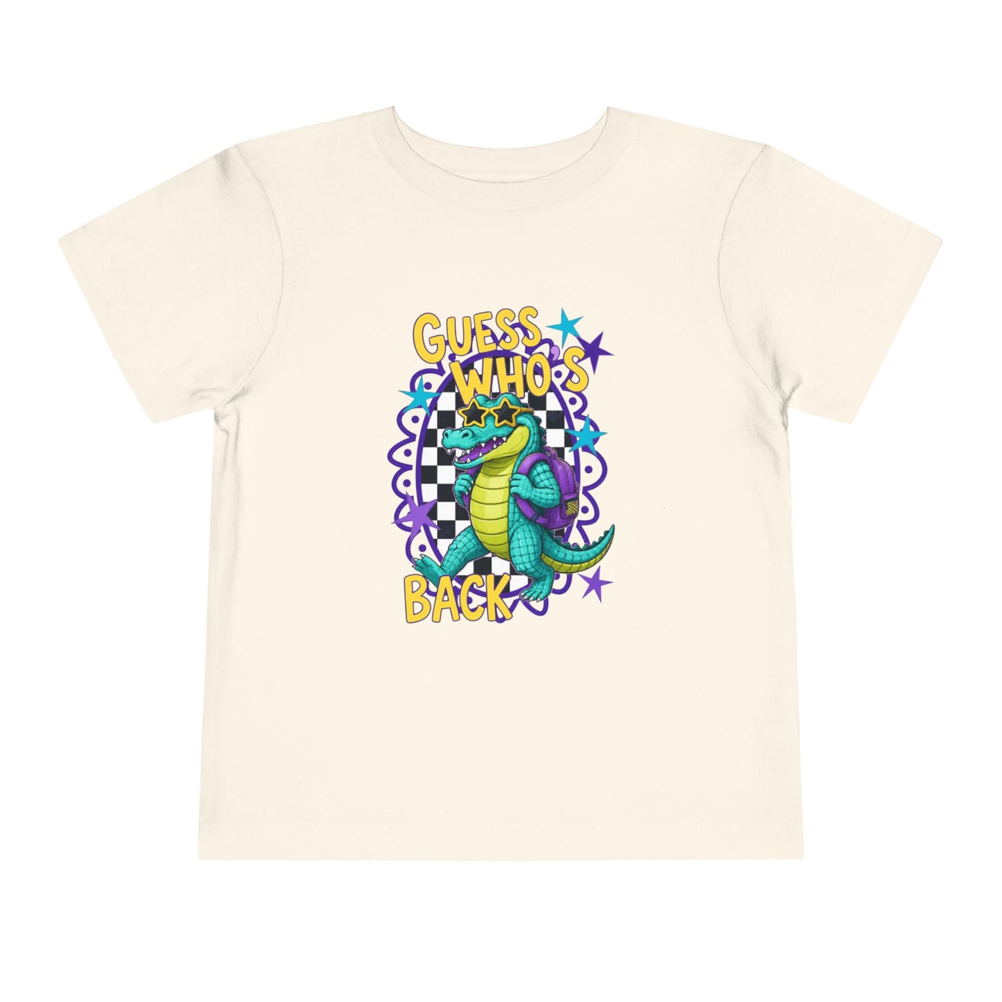 Toddler Tee — "Guess Who's Back" Alligator Cartoon Graphic