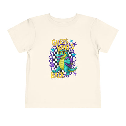 Toddler Tee — "Guess Who's Back" Alligator Cartoon Graphic