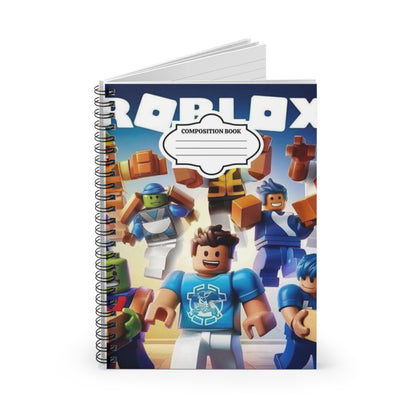 Roblox Characters Spiral Notebook — Ruled Composition Book for Kids & Gamers