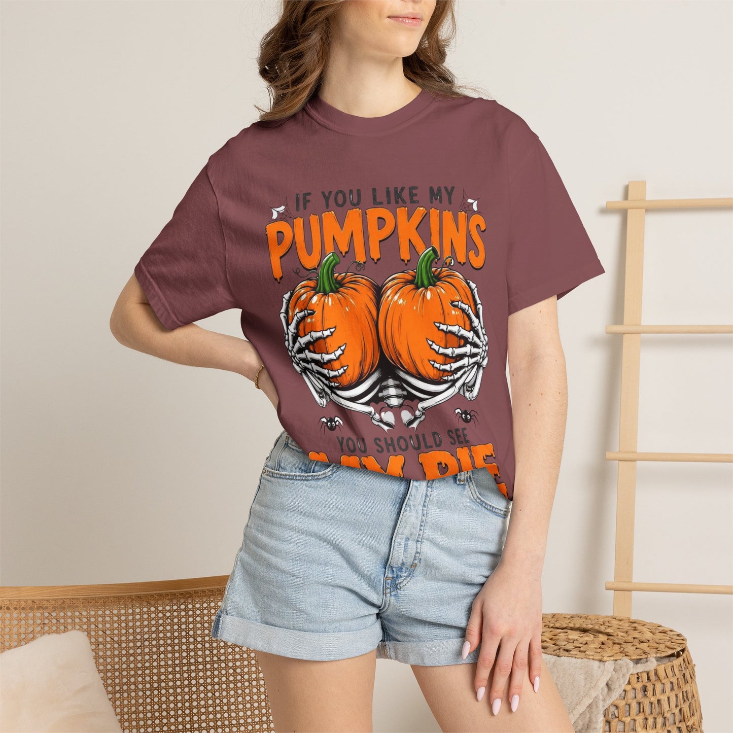 Pumpkin Pie Halloween T-Shirt — "If You Like My Pumpkins You Should See My Pie"