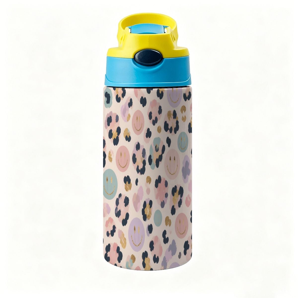 Cheetah Smiley Kids Water Bottle