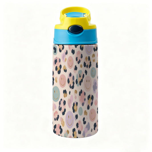 Cheetah Smiley Kids Water Bottle