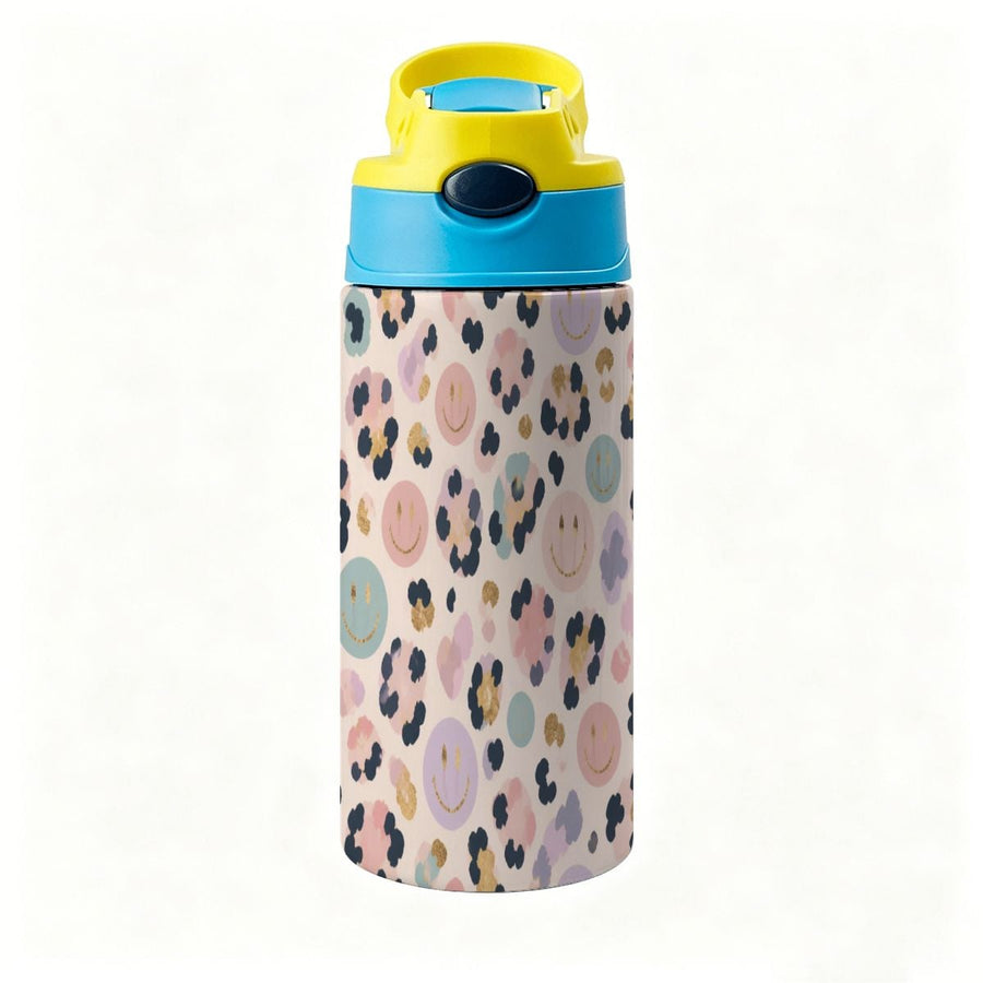 Cheetah Smiley Kids Water Bottle
