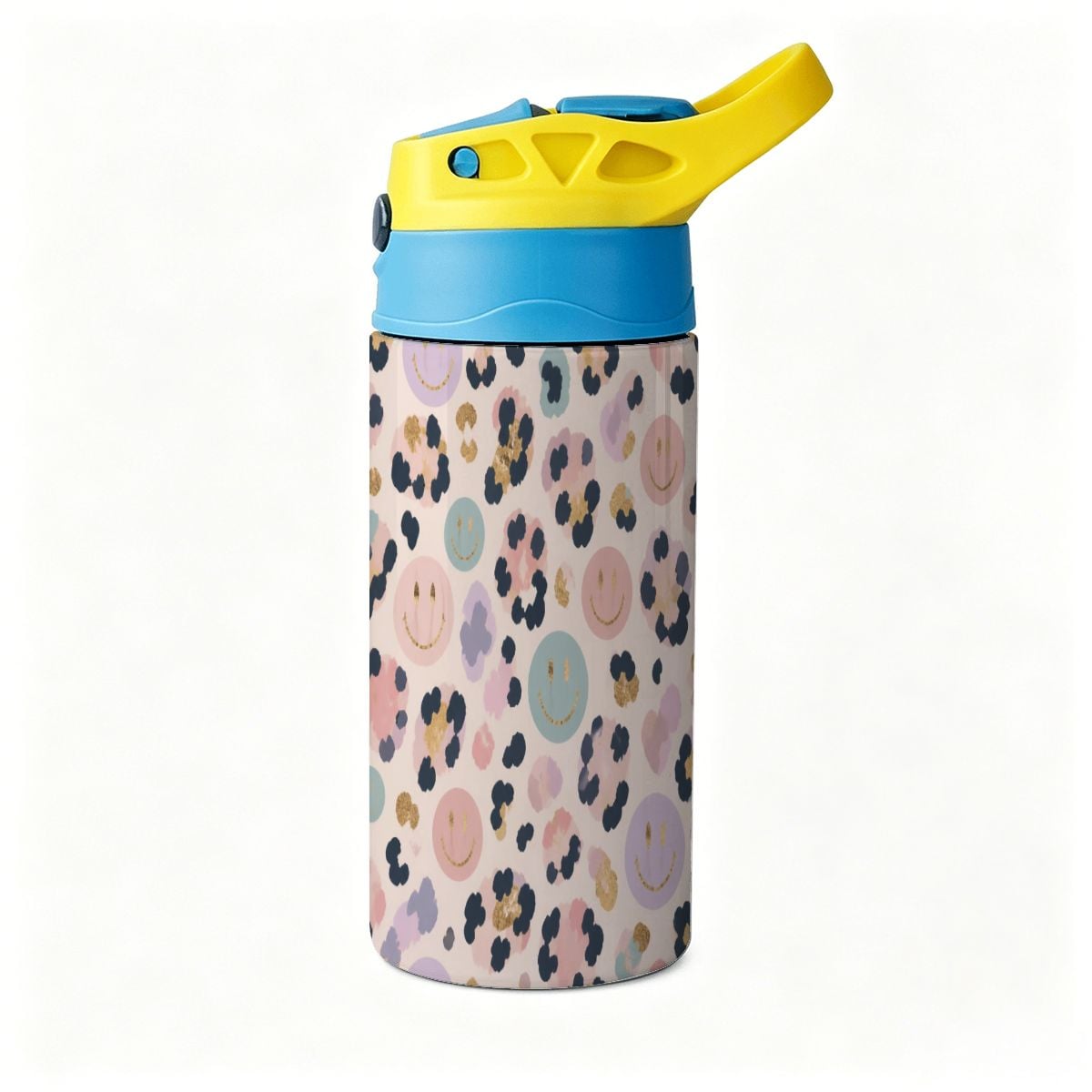 Cheetah Smiley Kids Water Bottle