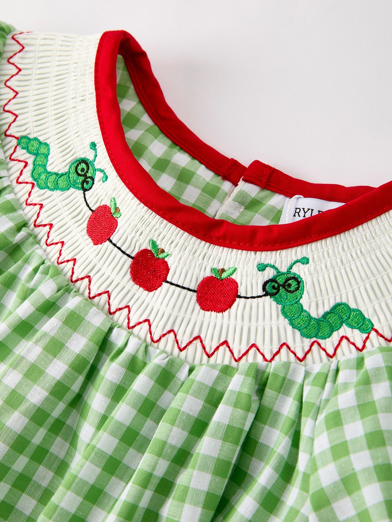 🍎 Back to School Girls’ Green Plaid Smocked Dress | Classic First Day School Outfit 🎒