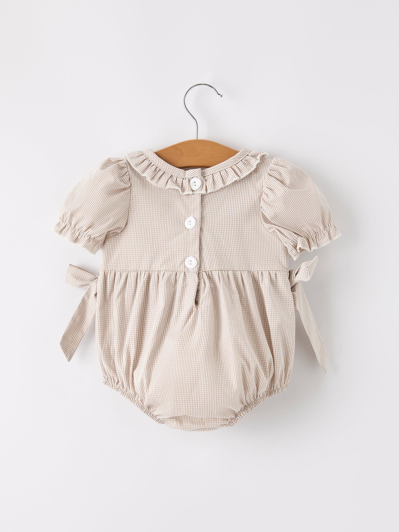 🎃 Fall Halloween & Thanksgiving Pumpkin Embroidery Smock Plaid Baby Girl Romper | Boutique Autumn Holiday Outfit