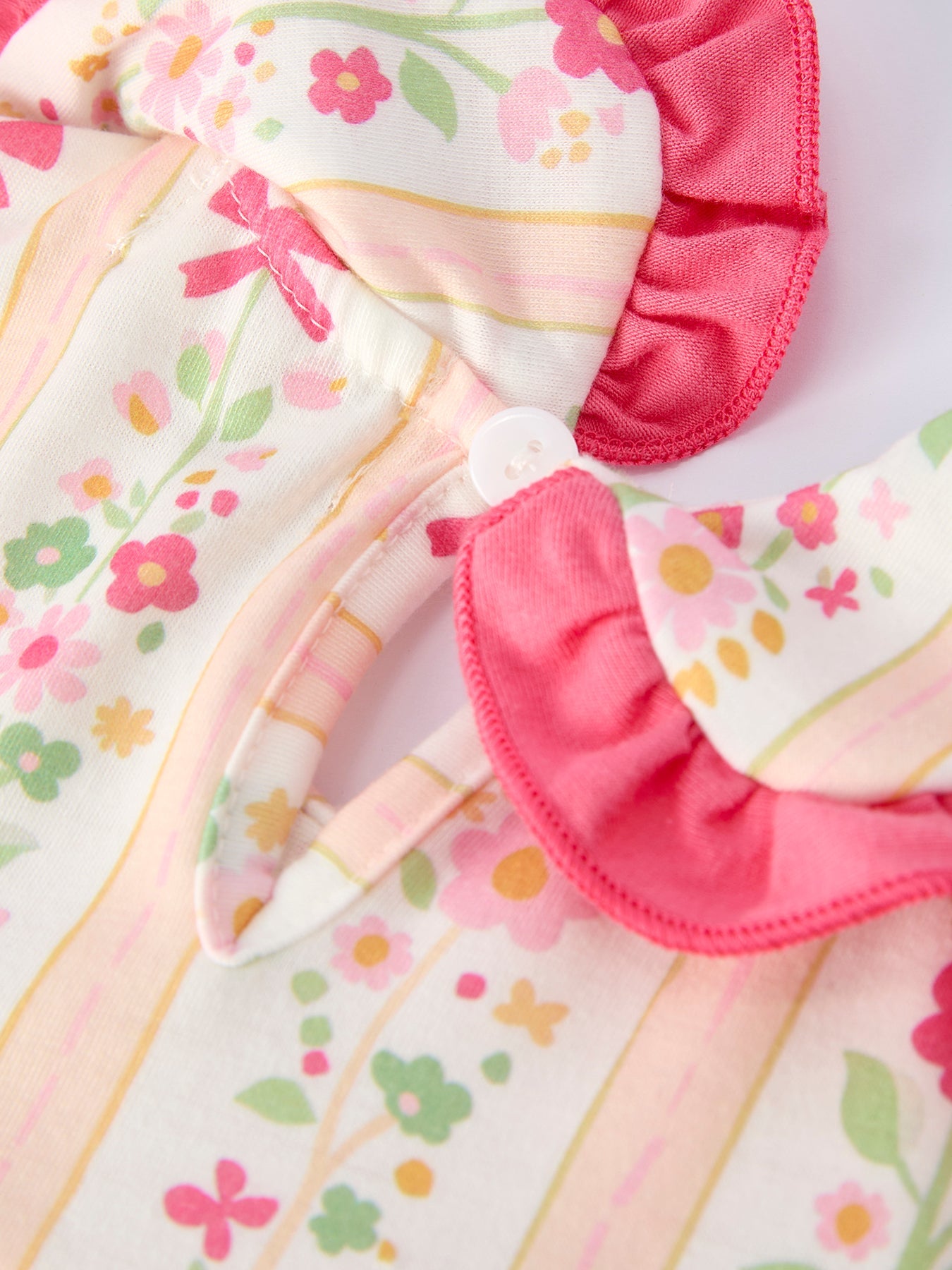 Summer Floral Bow Ruffle Girls Dress | Boutique Baby Girl Outfit | Floral Toddler Dress with Bow Detail