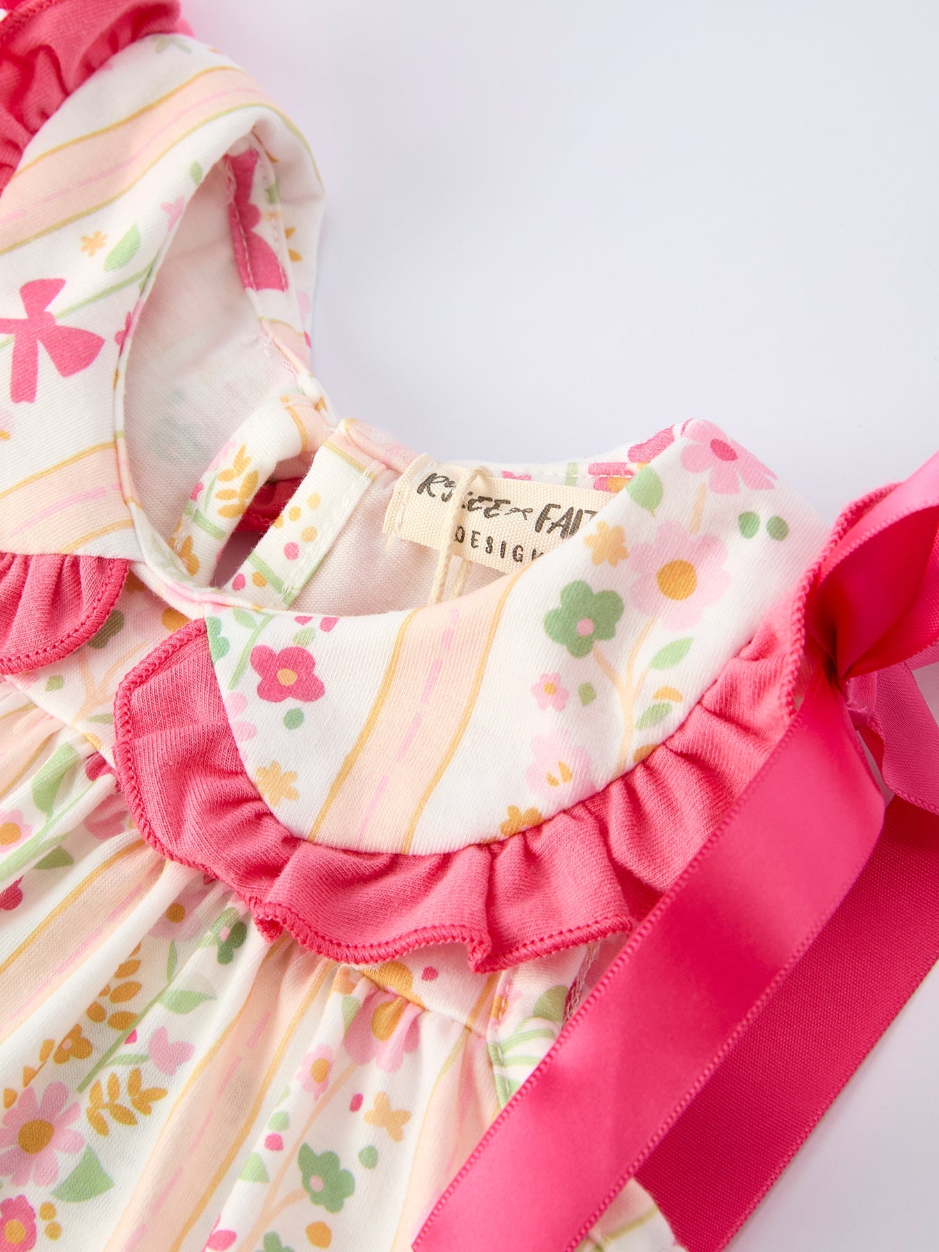 Spring Floral Bow Ruffle Girl Bloomer Set | Boutique Baby Girl Outfit | Floral Baby Shorts Set