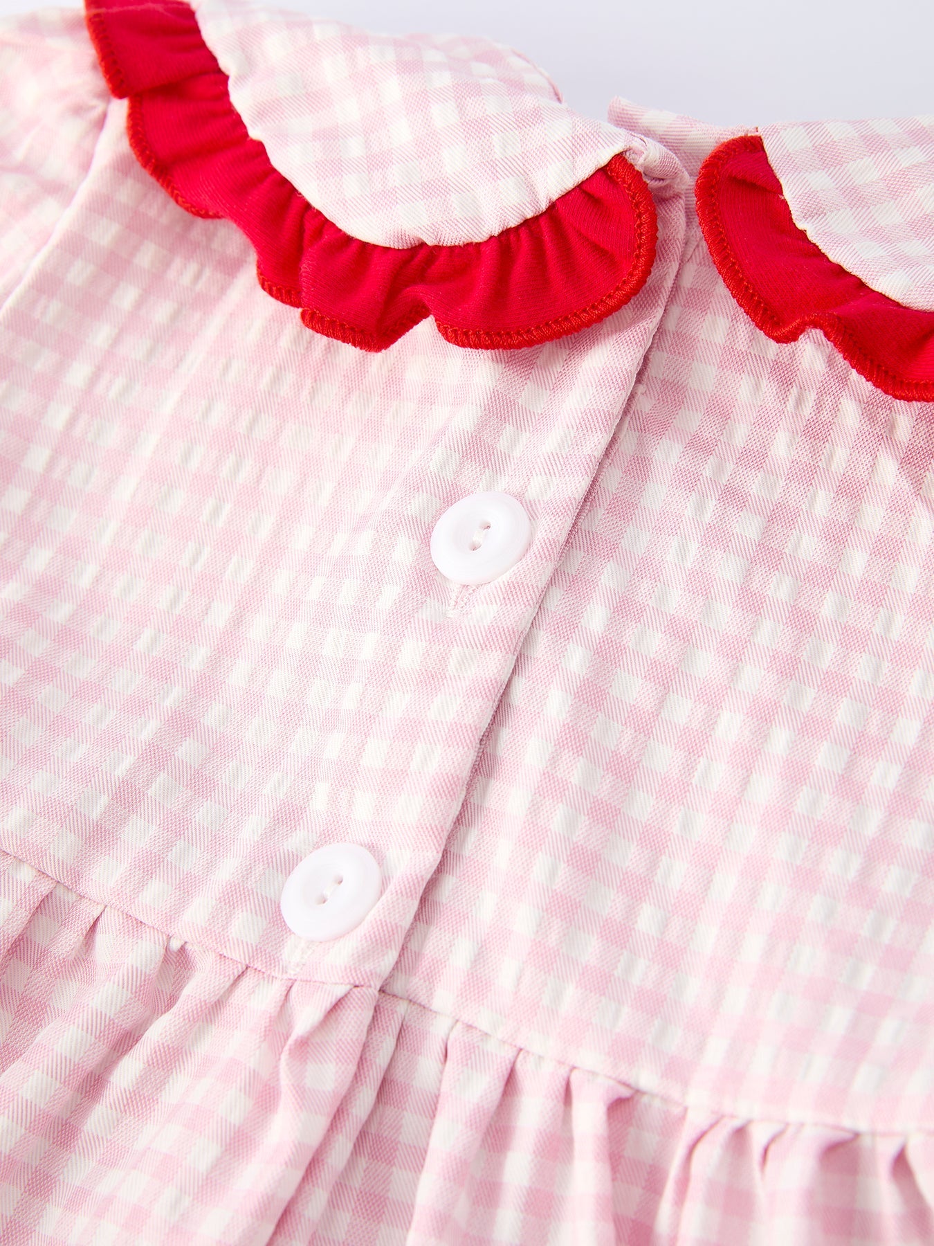 Girls’ Plaid Smocked Strawberry Applique Dress | Boutique Baby Girl Dress | Strawberry Toddler Outfit
