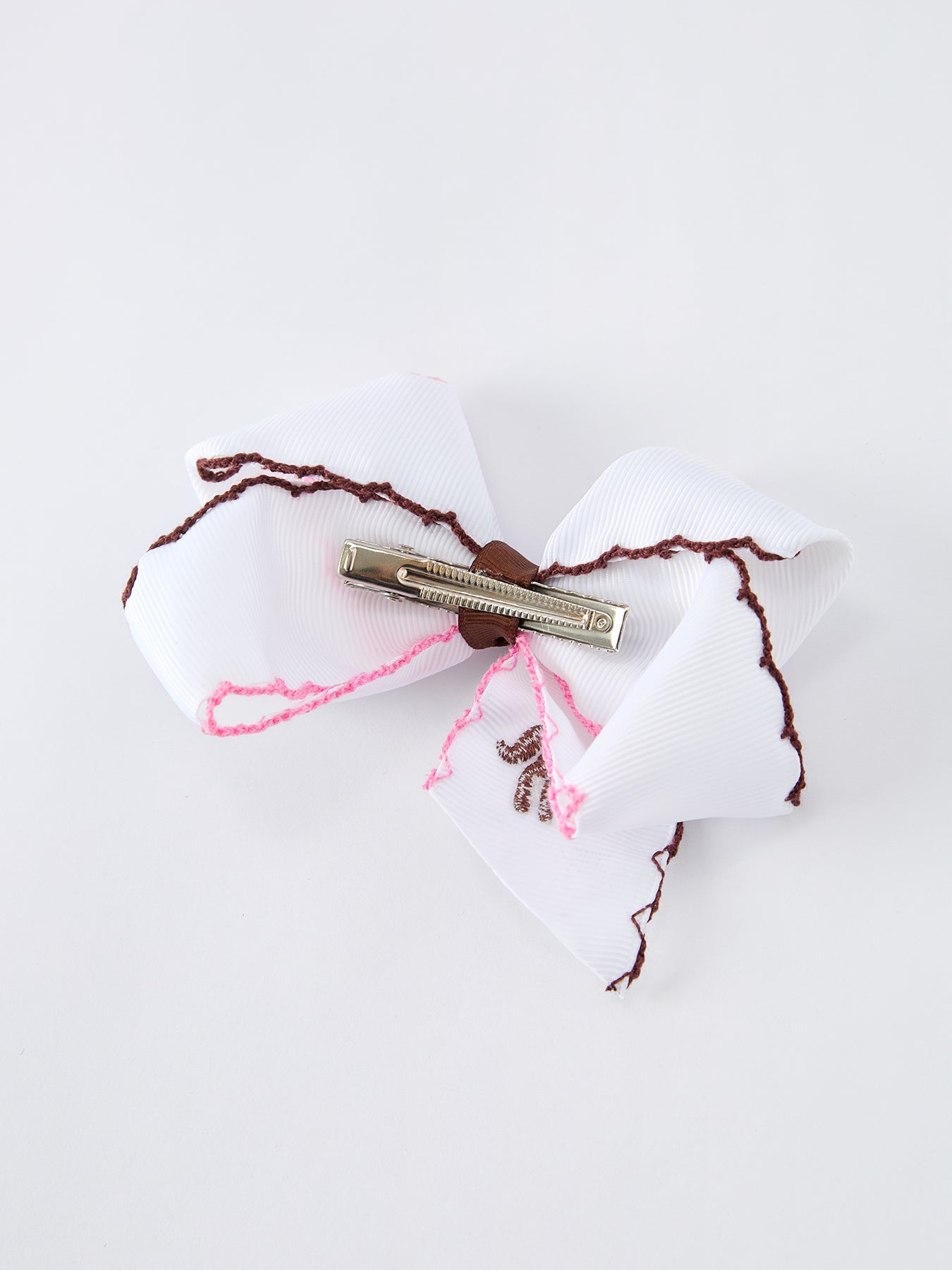Western Horse Embroidery Girls Hairpin | 4 Inch Ruffle Edge Boutique Hair Bow | Cowboy Girl Accessory