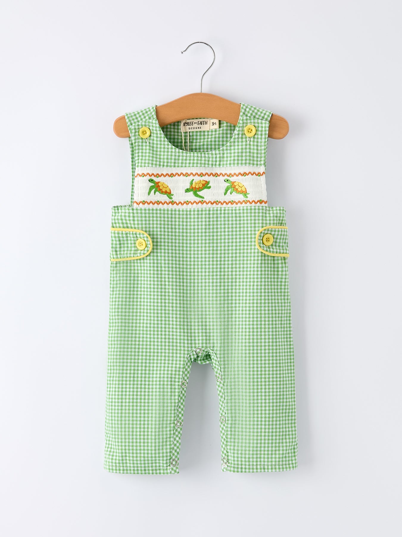Spring Turtle Smocked Baby Boy Romper | Boutique Baby Boy Outfit | Turtle Applique Toddler Romper