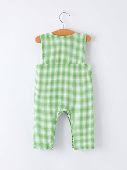 Spring Turtle Smocked Baby Boy Romper | Boutique Baby Boy Outfit | Turtle Applique Toddler Romper