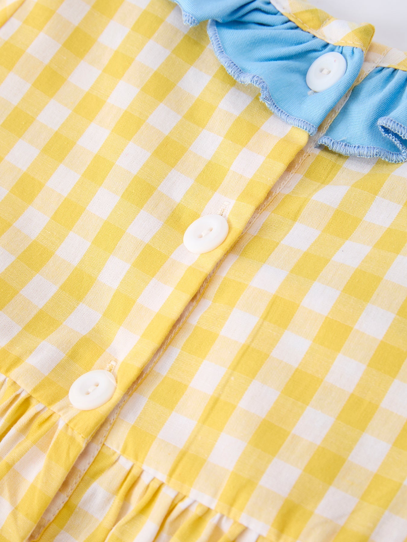 🚌🎒 Girls’ Back to School School Bus Plaid Dress | Ruffle Collar & Bow Outfit 🍎