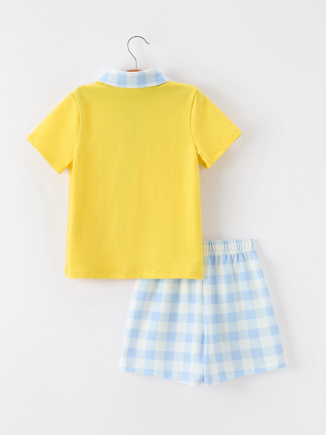 ✏️📚 Boys Back To School Pencil Plaid Polo Short Set | Embroidered Boutique School Outfit