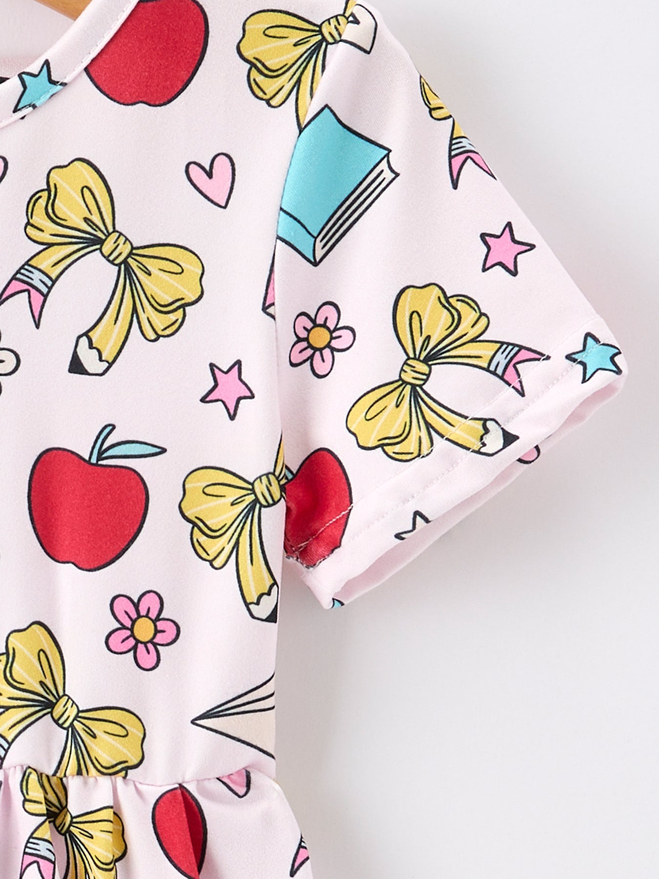 🍎🎀 Girls Back To School Apple Bow Pocket Twirl Dress | Boutique School Outfit
