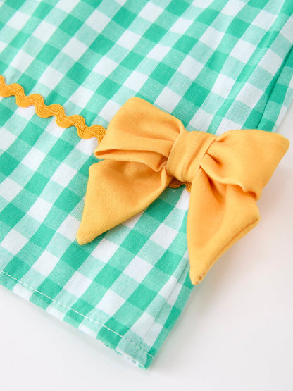 🍎📚 Back to School Apple Pencil Applique Girls Dress | Petals Collar Boutique School Outfit