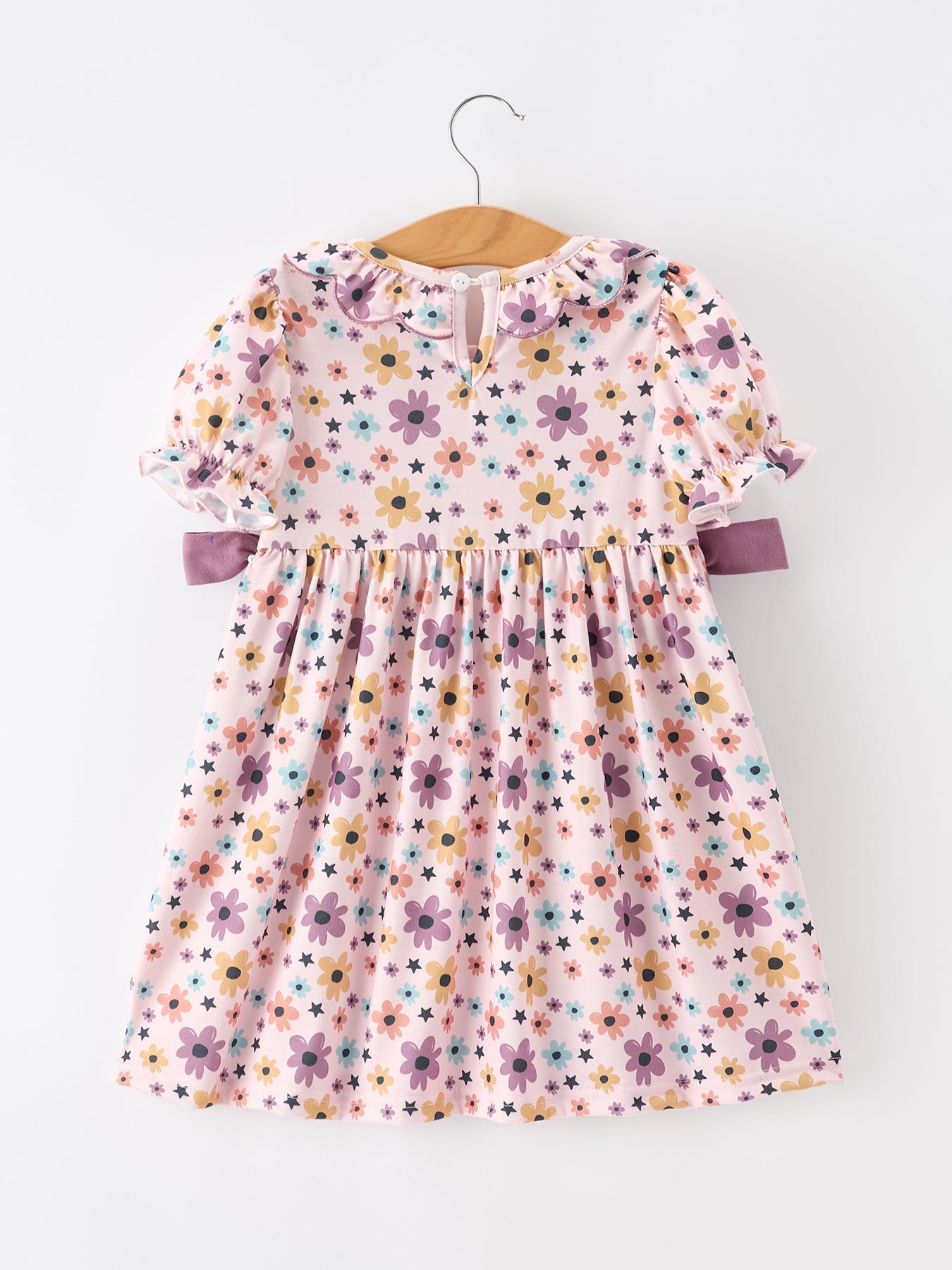 🎃 Halloween Thanksgiving Pumpkin Floral Bow Girls Dress | Fall Boutique Girl Dress
